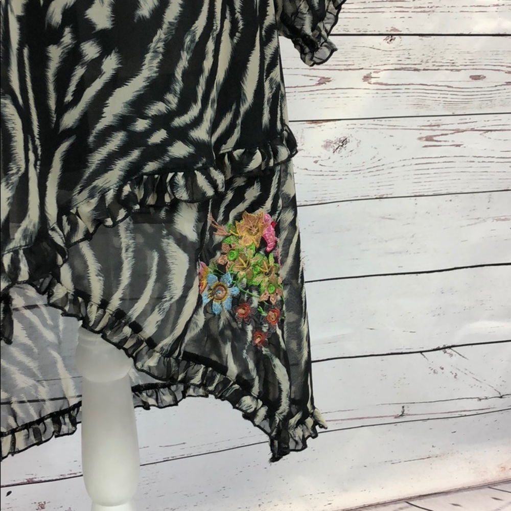 Urban Mango zebra print chiffon dress - Picture 6 of 8